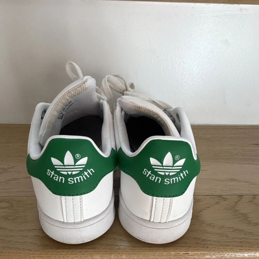 adidas Stan Smith White/Green Men's Low Top Sneakers, Lace Up, FX7519